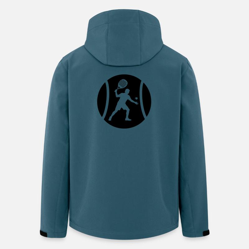 Padel - Veste softshell homme en polyester recyclé Stanley/Stella - bleu pétrole foncé