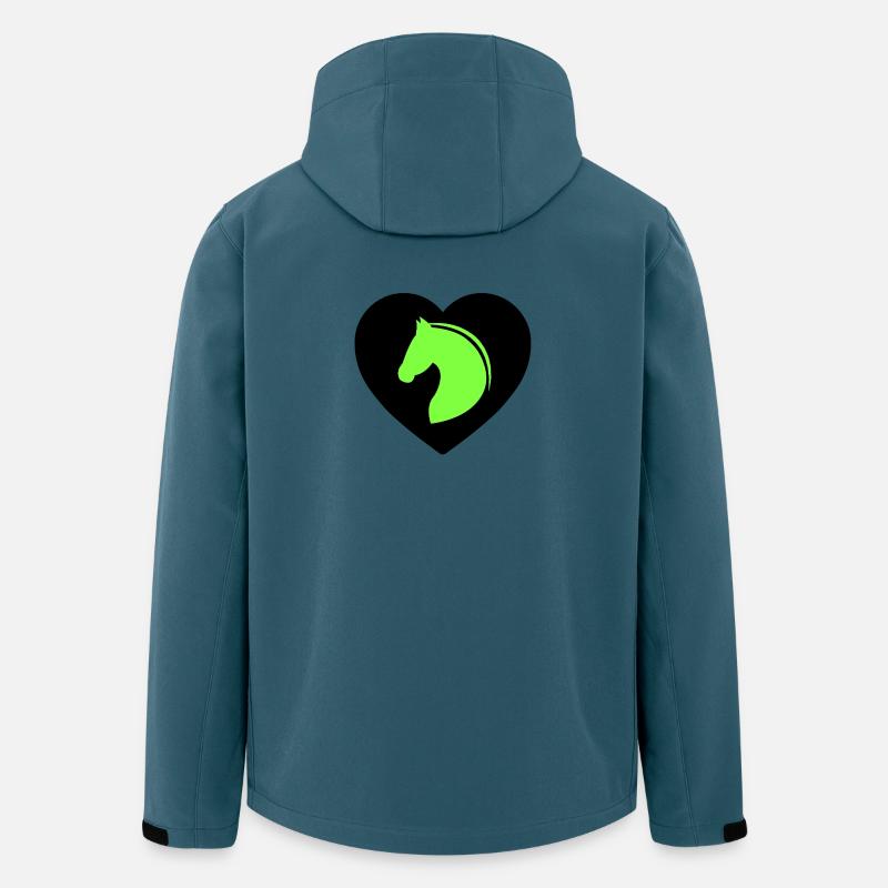 Pferde - Recycelte Männer Softshell-Jacke von Stanley/Stella - Dunkles Petrol