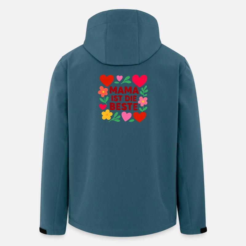 Mama ist die Beste  - Recycelte Männer Softshell-Jacke von Stanley/Stella - Dunkles Petrol