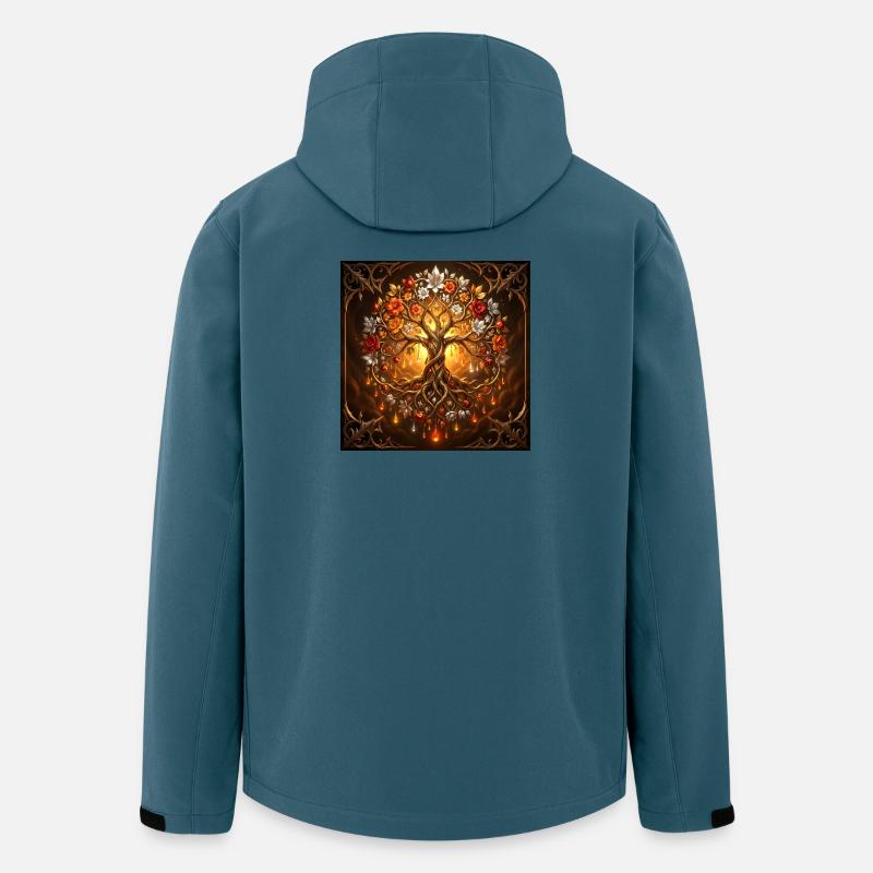 Luminescent Life Tree - Men’s Recycled Softshell Jacket by Stanley/Stella - stargazer