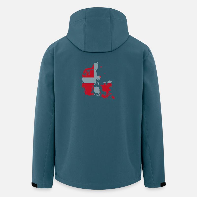 Denmark Flag Map - Men’s Recycled Softshell Jacket by Stanley/Stella - stargazer
