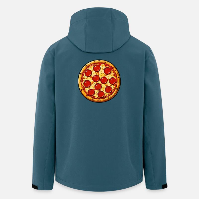 Pepperoni Pizza Illustration Comic Style - Men’s Recycled Softshell Jacket by Stanley/Stella - stargazer