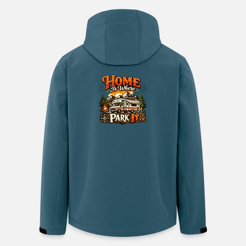 Home Is Where Park It - Men’s Recycled Softshell Jacket by Stanley/Stella - stargazer
