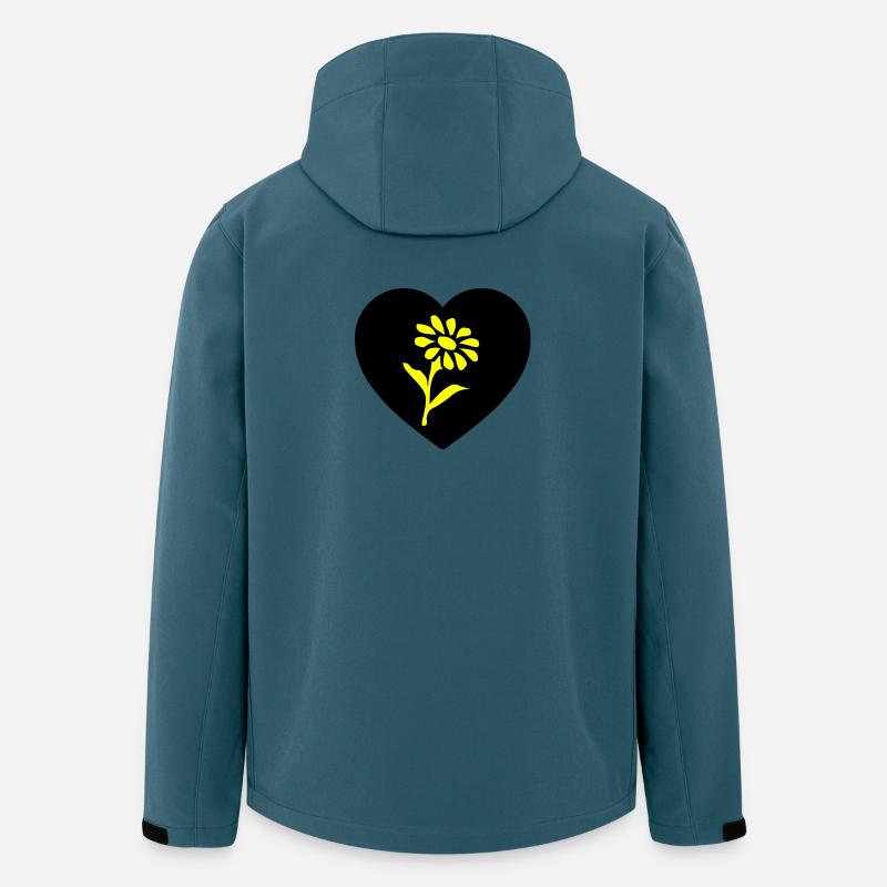 Fleur - Veste softshell homme en polyester recyclé Stanley/Stella - bleu pétrole foncé