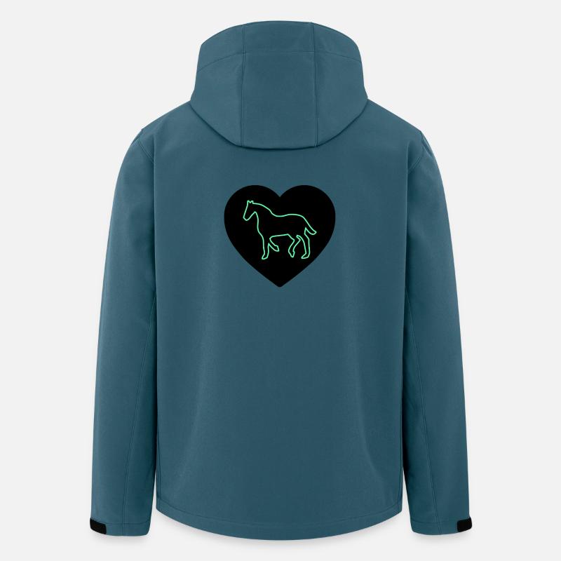 Pferde - Recycelte Männer Softshell-Jacke von Stanley/Stella - Dunkles Petrol