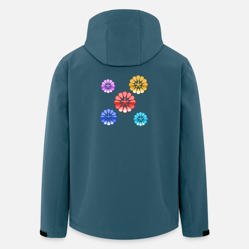 Fleur - Veste softshell homme en polyester recyclé Stanley/Stella - bleu pétrole foncé