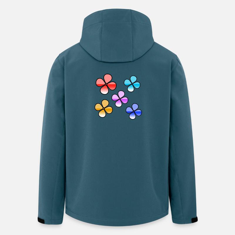 Fleur - Veste softshell homme en polyester recyclé Stanley/Stella - bleu pétrole foncé