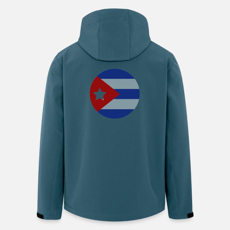 Drapeau cubain - Veste softshell homme en polyester recyclé Stanley/Stella - bleu pétrole foncé