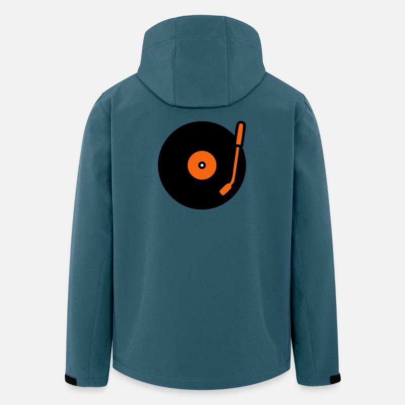 Retro Audio Schallplatte Tonarm - Recycelte Männer Softshell-Jacke von Stanley/Stella - Dunkles Petrol
