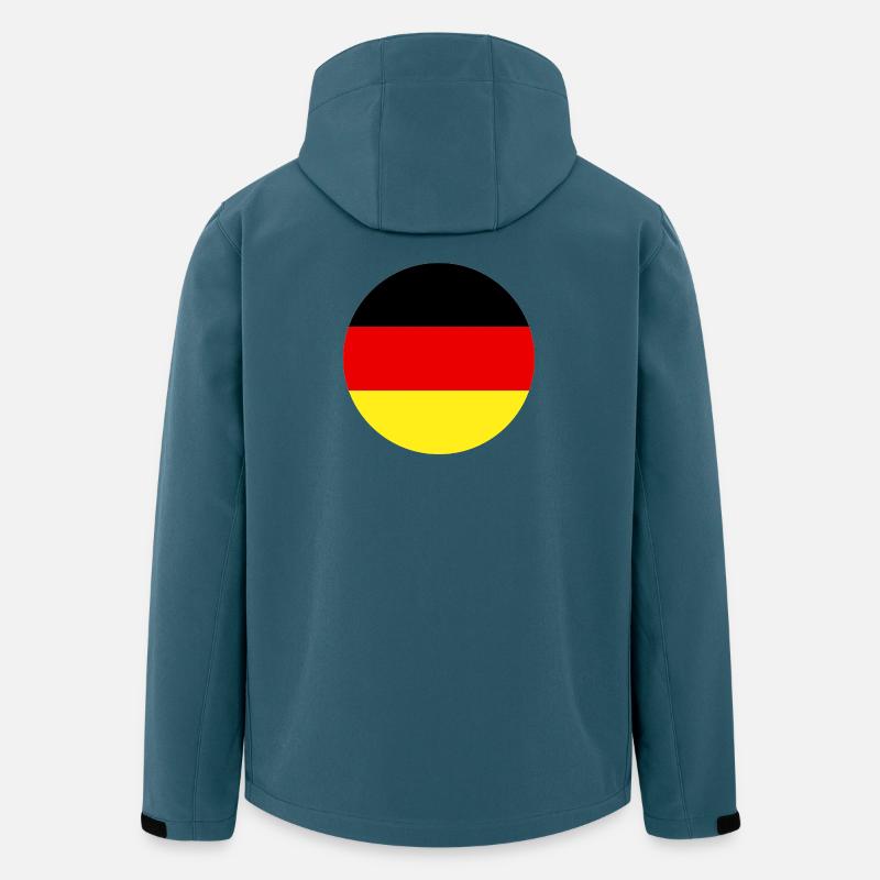 Runde deutsche Flagge - Recycelte Männer Softshell-Jacke von Stanley/Stella - Dunkles Petrol
