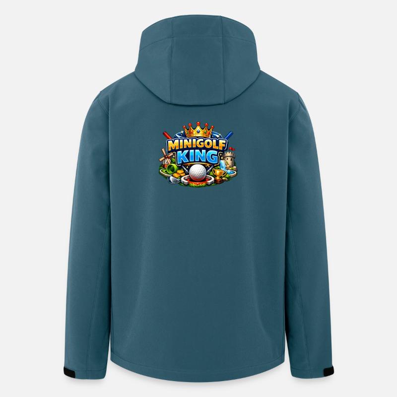 Minigolf King – König des Minigolfs - Recycelte Männer Softshell-Jacke von Stanley/Stella - Dunkles Petrol