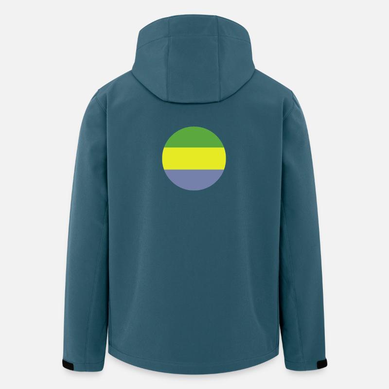 Gabonische Rundflagge - Recycelte Männer Softshell-Jacke von Stanley/Stella - Dunkles Petrol