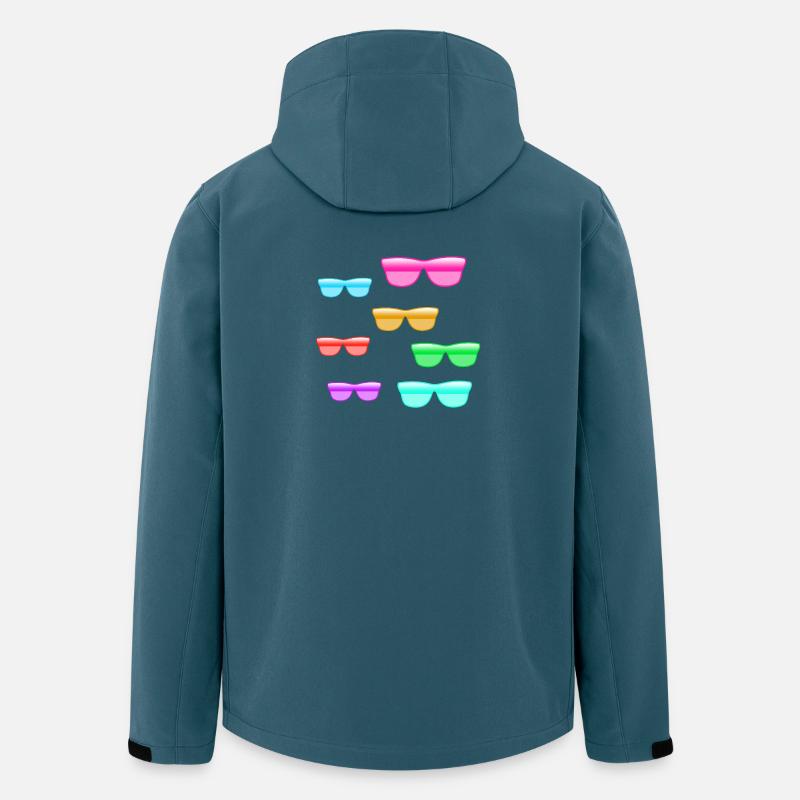 Lunettes de soleil - Veste softshell homme en polyester recyclé Stanley/Stella - bleu pétrole foncé