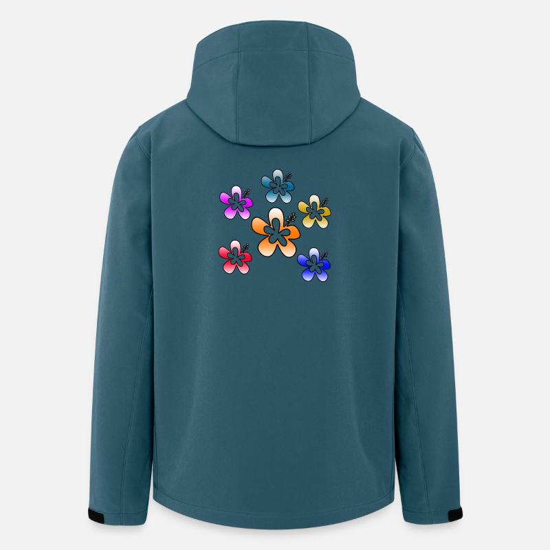 Fleur - Veste softshell homme en polyester recyclé Stanley/Stella - bleu pétrole foncé