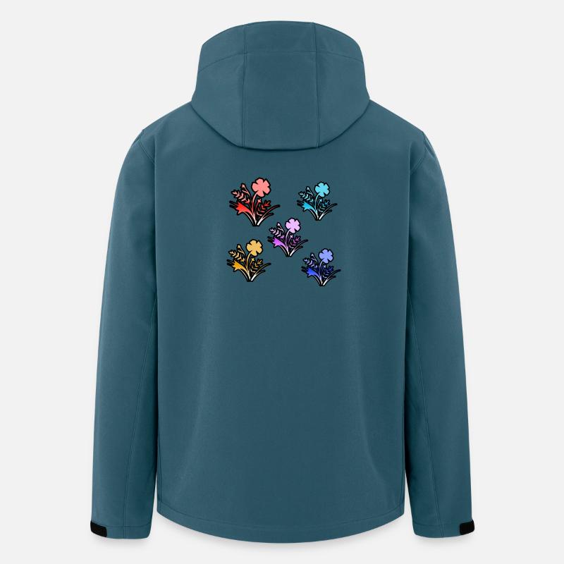Fleur - Veste softshell homme en polyester recyclé Stanley/Stella - bleu pétrole foncé