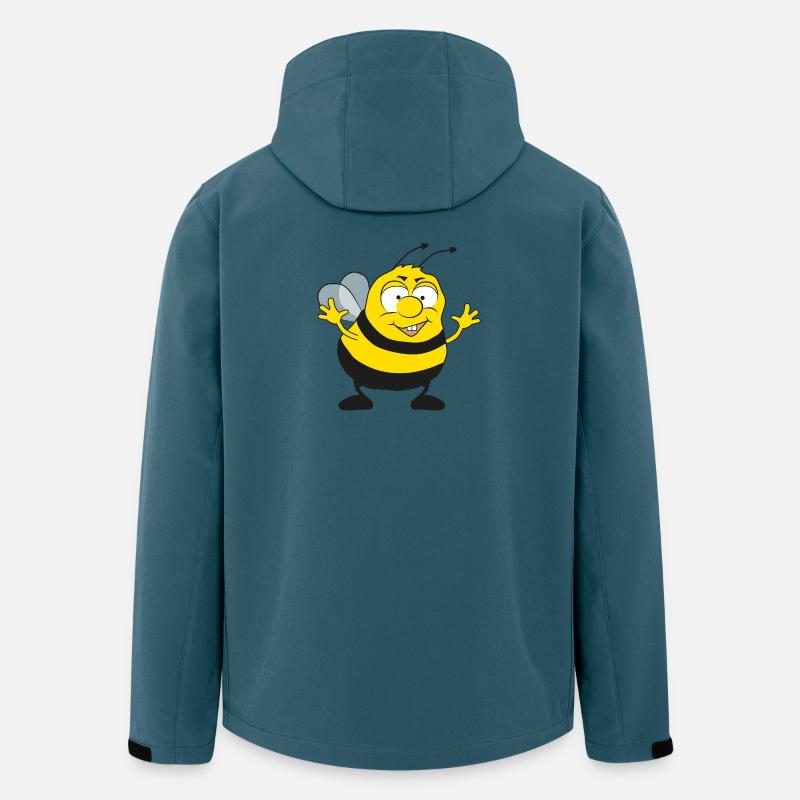 Brummi, die coole Hummel - Recycelte Männer Softshell-Jacke von Stanley/Stella - Dunkles Petrol