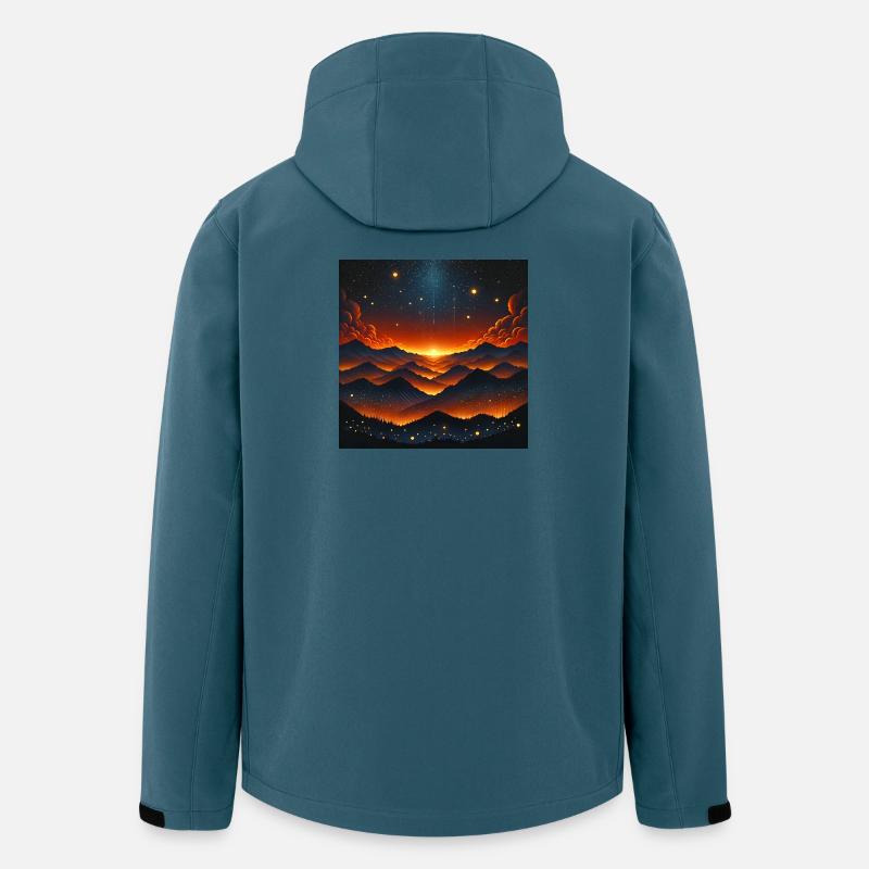 Glowing sunset over Bergen - Men’s Recycled Softshell Jacket by Stanley/Stella - stargazer