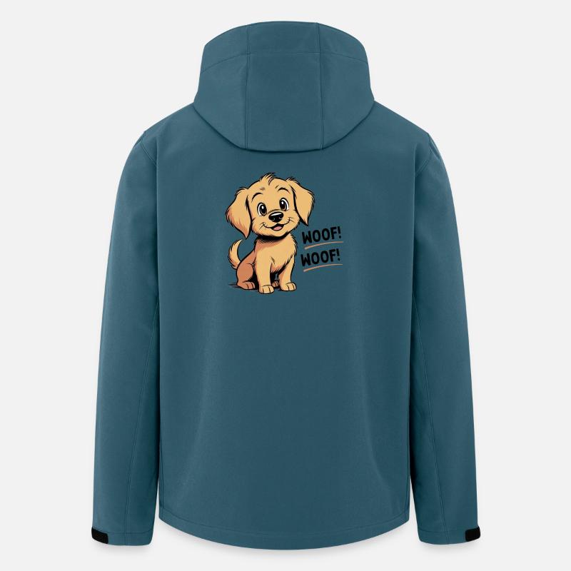 Cozy den Hund – Wuff – Wuff - Recycelte Männer Softshell-Jacke von Stanley/Stella - Dunkles Petrol