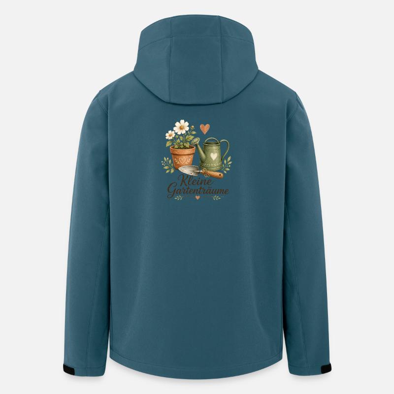 Kleine Gartenträume - Recycelte Männer Softshell-Jacke von Stanley/Stella - Dunkles Petrol