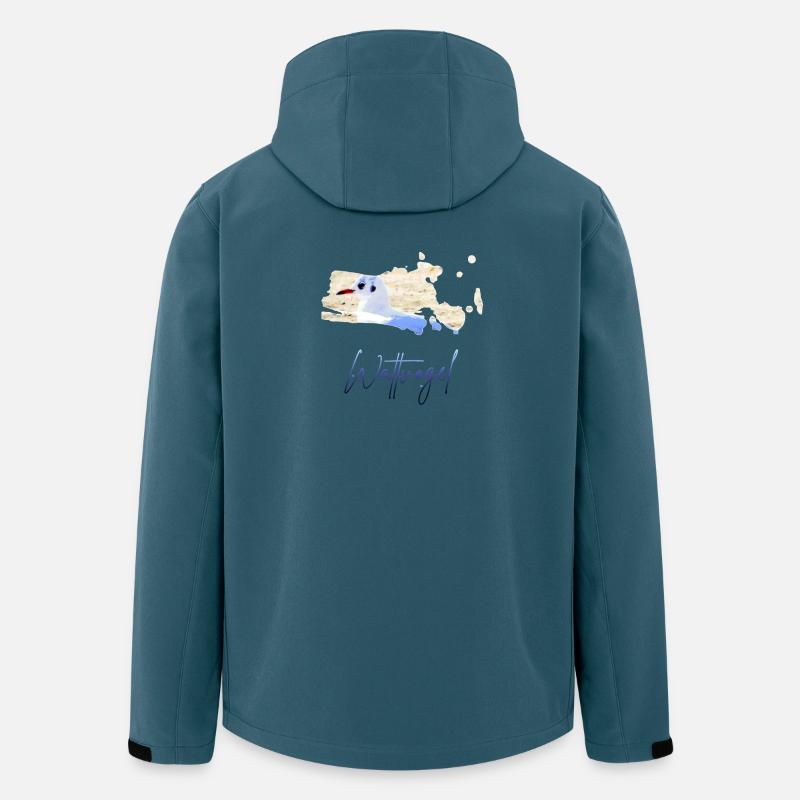 Wattvogel_2 - Recycelte Männer Softshell-Jacke von Stanley/Stella - Dunkles Petrol