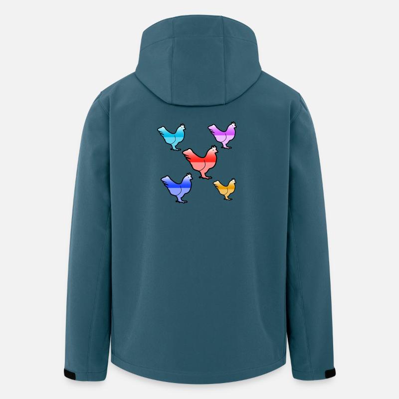 Poulets - Veste softshell homme en polyester recyclé Stanley/Stella - bleu pétrole foncé