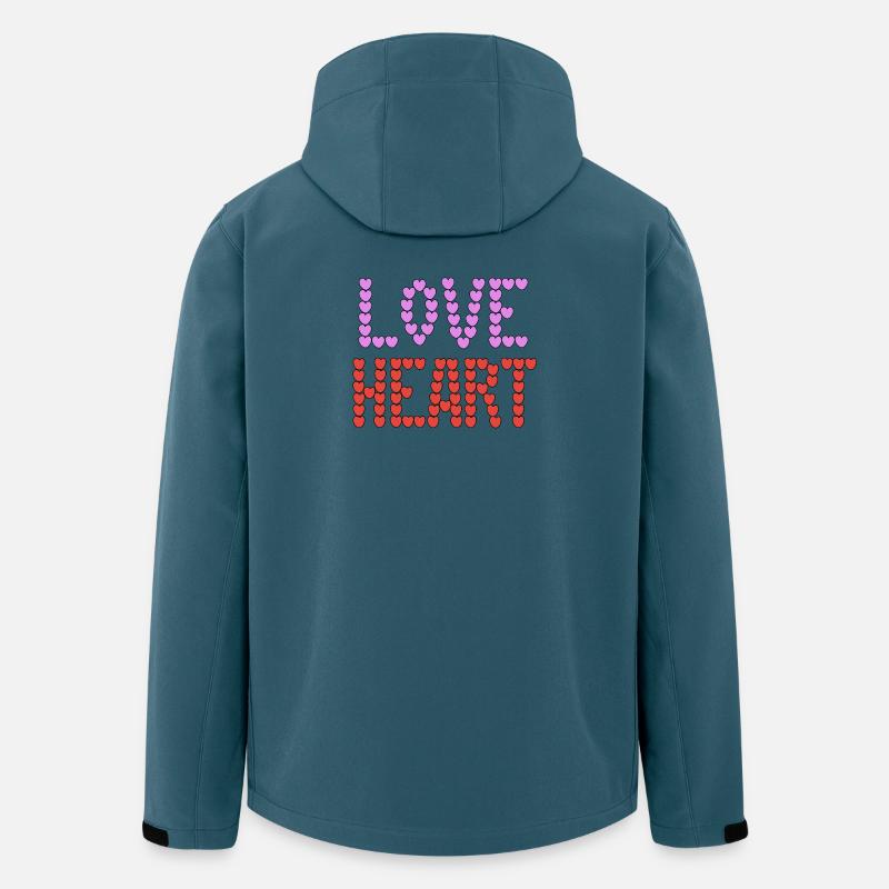 Love Heart typography - Men’s Recycled Softshell Jacket by Stanley/Stella - stargazer