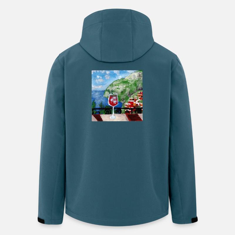 Meerblick_Ölgemälde_mit_cocktail - Men’s Recycled Softshell Jacket by Stanley/Stella - stargazer