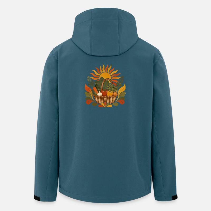 Panier de récolte d’été - Veste softshell homme en polyester recyclé Stanley/Stella - bleu pétrole foncé