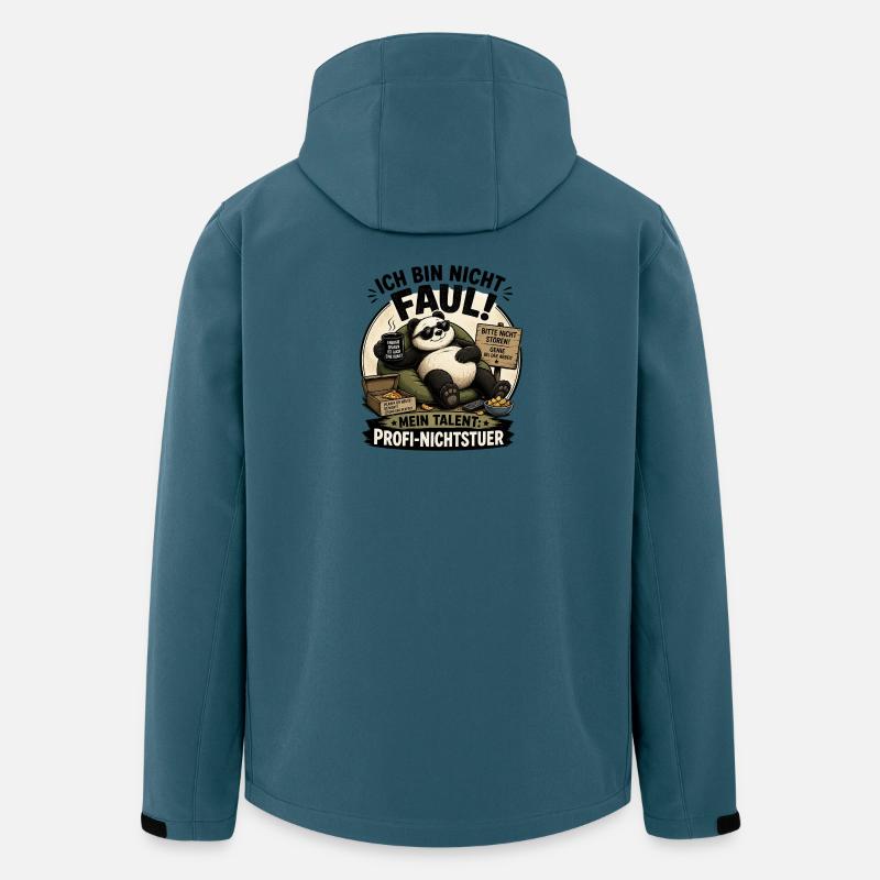 Fauler Panda Profi Nichtstuer - Recycelte Männer Softshell-Jacke von Stanley/Stella - Dunkles Petrol