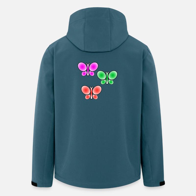 Schmetterlinge - Recycelte Männer Softshell-Jacke von Stanley/Stella - Dunkles Petrol