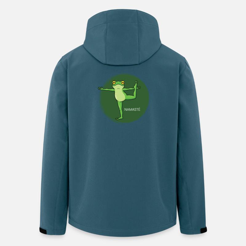 Frosch Namaste Yoga - Recycelte Männer Softshell-Jacke von Stanley/Stella - Dunkles Petrol