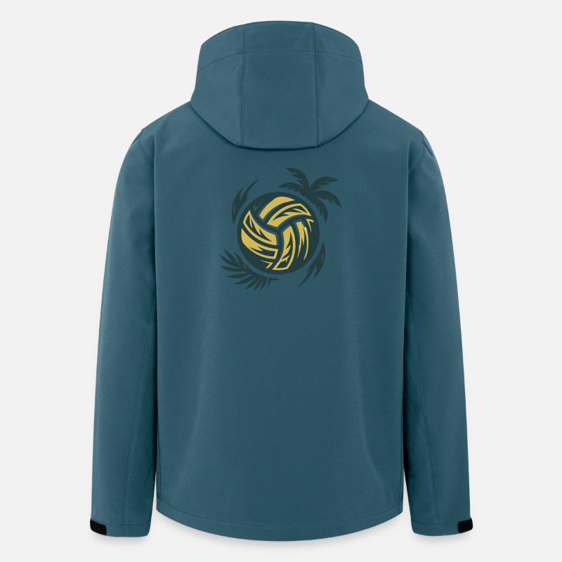 Beachvolleyball Welle Sonnenuntergang Turnier - Recycelte Männer Softshell-Jacke von Stanley/Stella - Dunkles Petrol