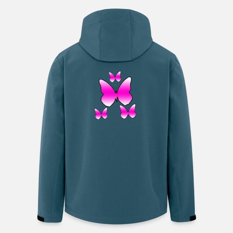 Schmetterlinge - Recycelte Männer Softshell-Jacke von Stanley/Stella - Dunkles Petrol