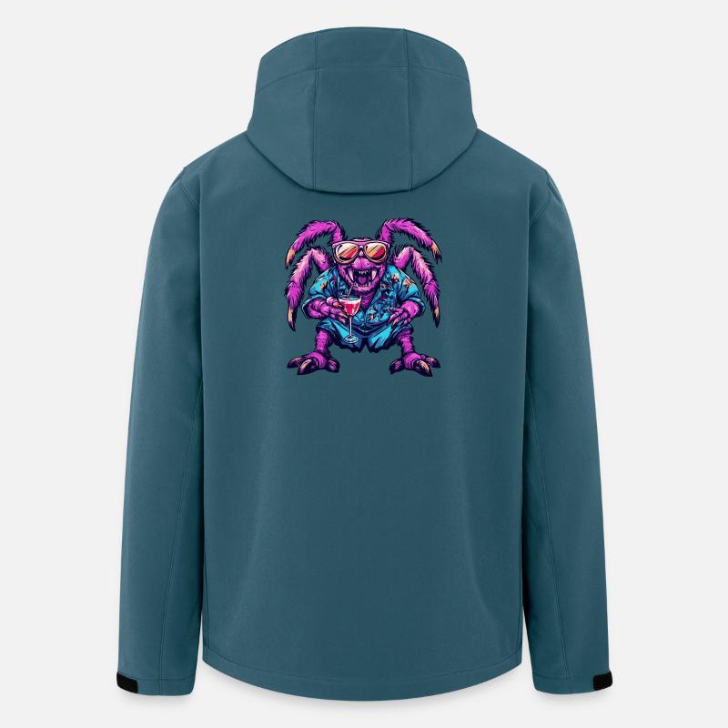 Tarantula Comic Sommer - Recycelte Männer Softshell-Jacke von Stanley/Stella - Dunkles Petrol