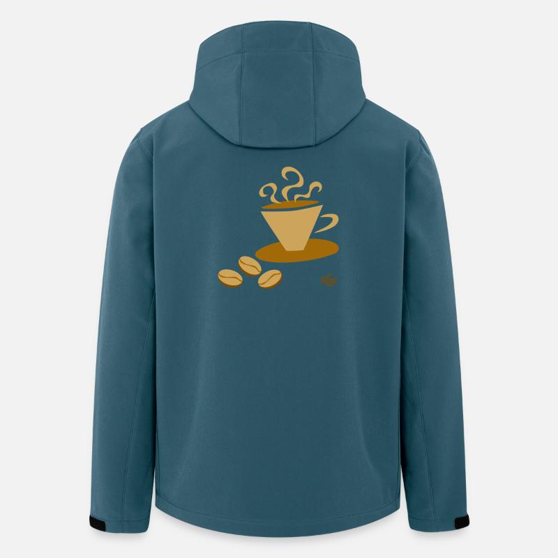 Tasse à café2 - Veste softshell homme en polyester recyclé Stanley/Stella - bleu pétrole foncé