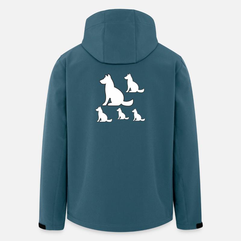 Hunde - Recycelte Männer Softshell-Jacke von Stanley/Stella - Dunkles Petrol