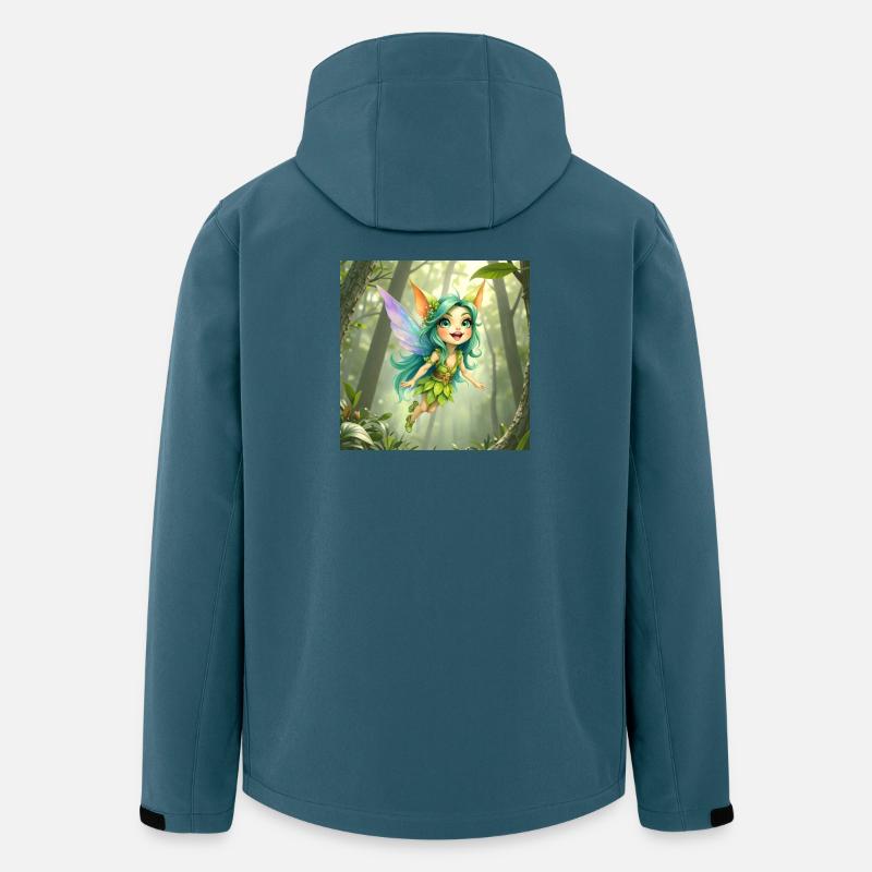 Fée de la Forêt d’Émeraude - Veste softshell homme en polyester recyclé Stanley/Stella - bleu pétrole foncé