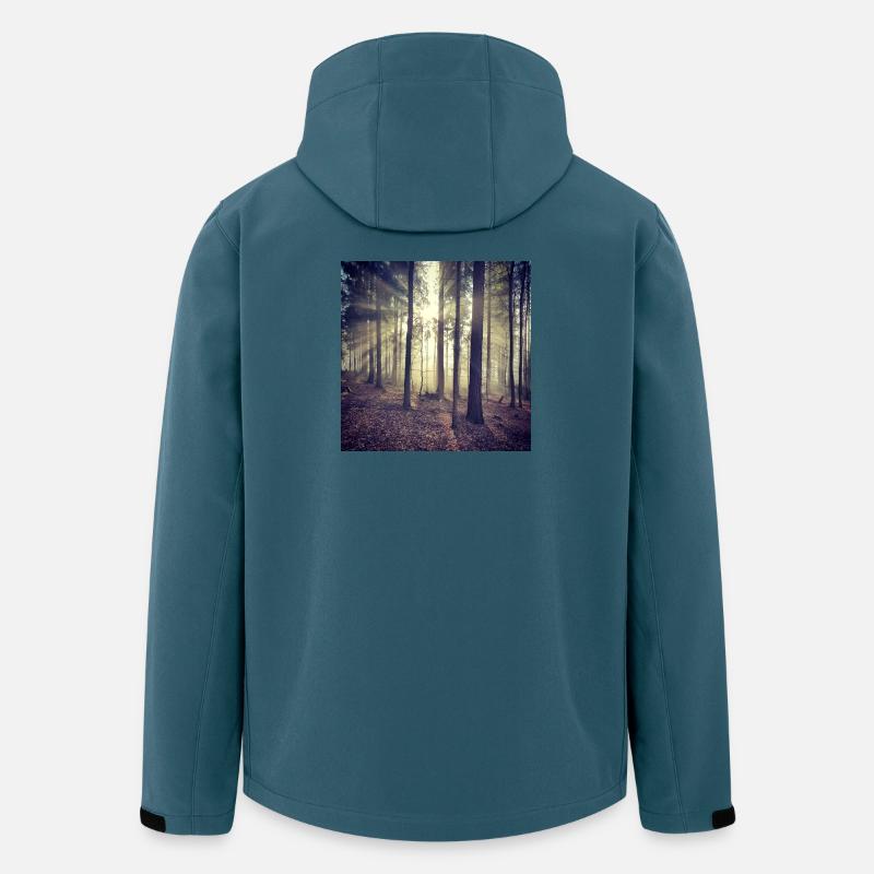 Sonnenstrahlen Waldlicht - Recycelte Männer Softshell-Jacke von Stanley/Stella - Dunkles Petrol
