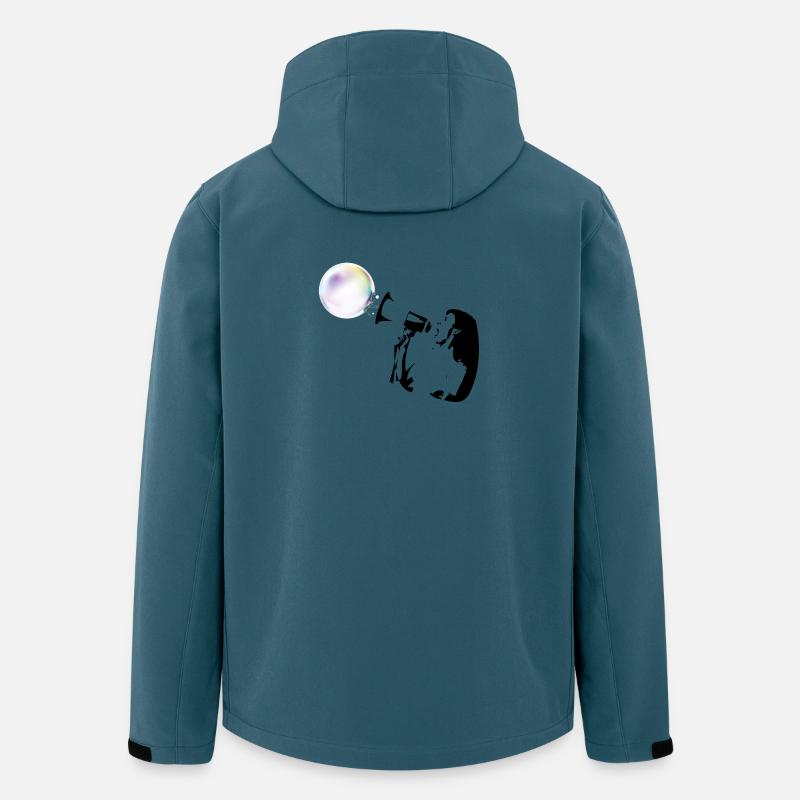 bubble shot - Recycelte Männer Softshell-Jacke von Stanley/Stella - Dunkles Petrol