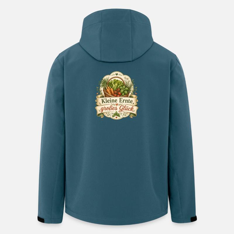 Kleine Ernte, großes Glück - Recycelte Männer Softshell-Jacke von Stanley/Stella - Dunkles Petrol
