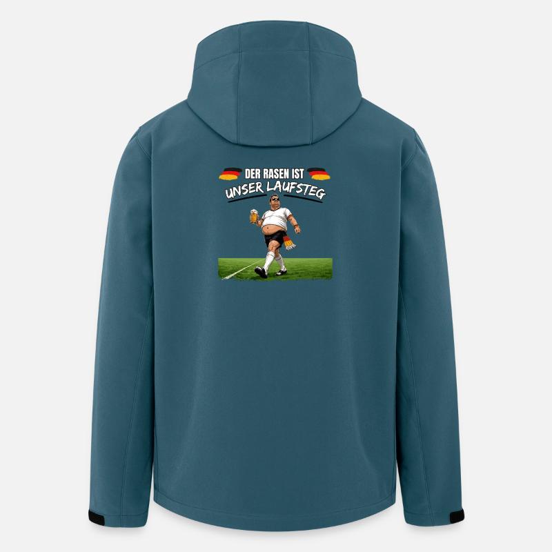 Deutscher Fußballfan mit Bier - Recycelte Männer Softshell-Jacke von Stanley/Stella - Dunkles Petrol