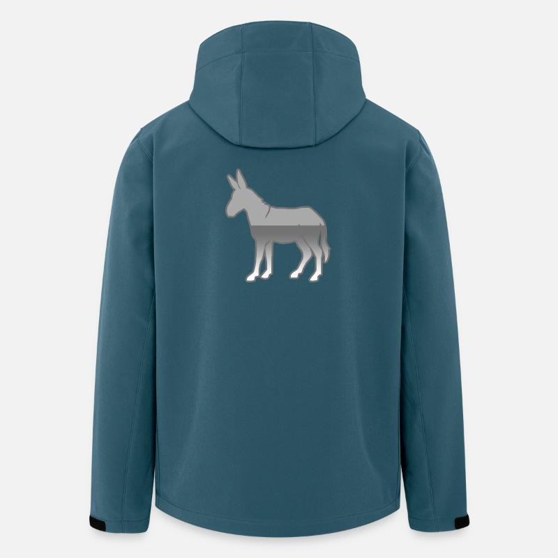 âne - Veste softshell homme en polyester recyclé Stanley/Stella - bleu pétrole foncé
