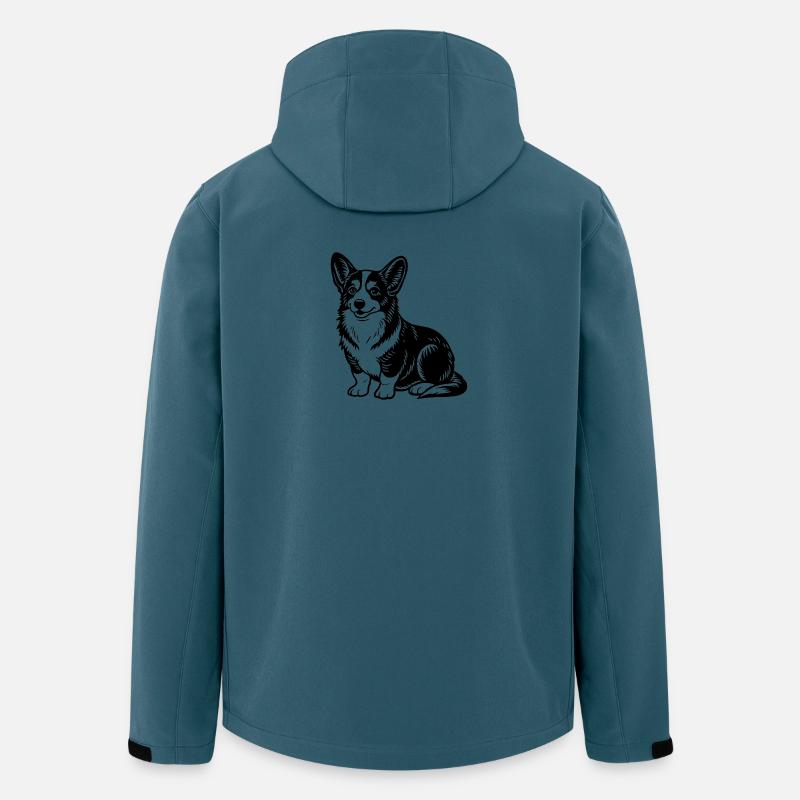 Corgi sitting - Men’s Recycled Softshell Jacket by Stanley/Stella - stargazer