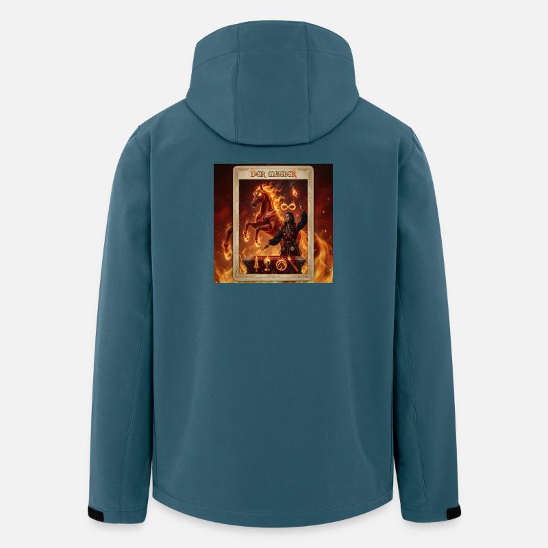 Feuriges Pferd, der Magier - Recycelte Männer Softshell-Jacke von Stanley/Stella - Dunkles Petrol