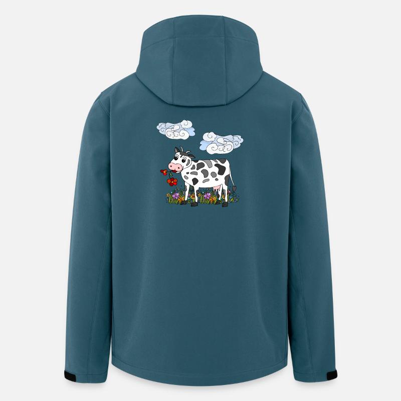 Kuh - Recycelte Männer Softshell-Jacke von Stanley/Stella - Dunkles Petrol