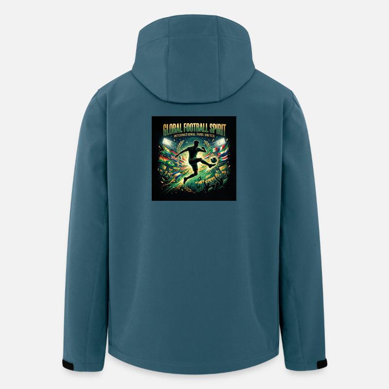 Globaler Fußballgeist vereint euch - Recycelte Männer Softshell-Jacke von Stanley/Stella - Dunkles Petrol