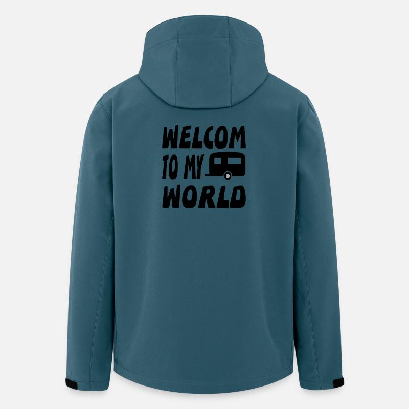 Camping - Veste softshell homme en polyester recyclé Stanley/Stella - bleu pétrole foncé