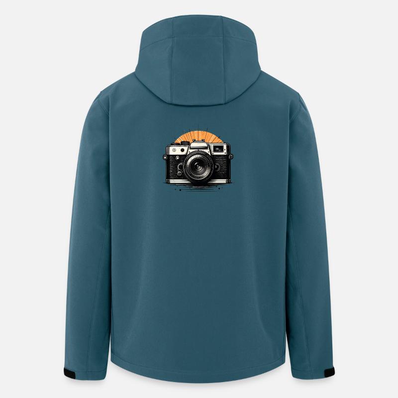 Retro Camera Sunburst - Men’s Recycled Softshell Jacket by Stanley/Stella - stargazer