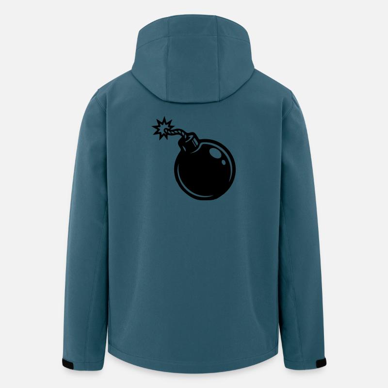 Bombe Symbol - Recycelte Männer Softshell-Jacke von Stanley/Stella - Dunkles Petrol