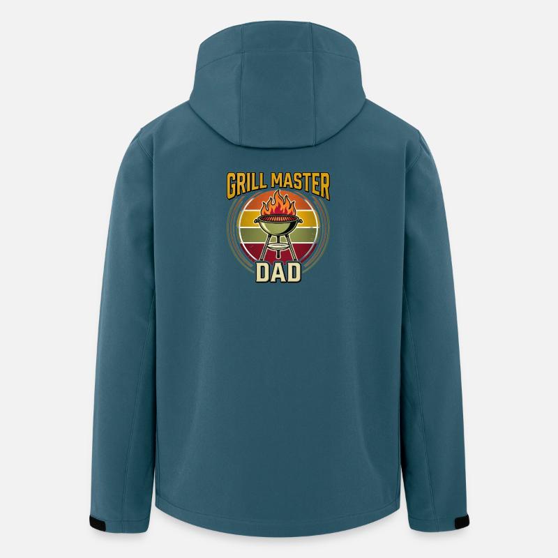Grill-Meister-Papa - Recycelte Männer Softshell-Jacke von Stanley/Stella - Dunkles Petrol